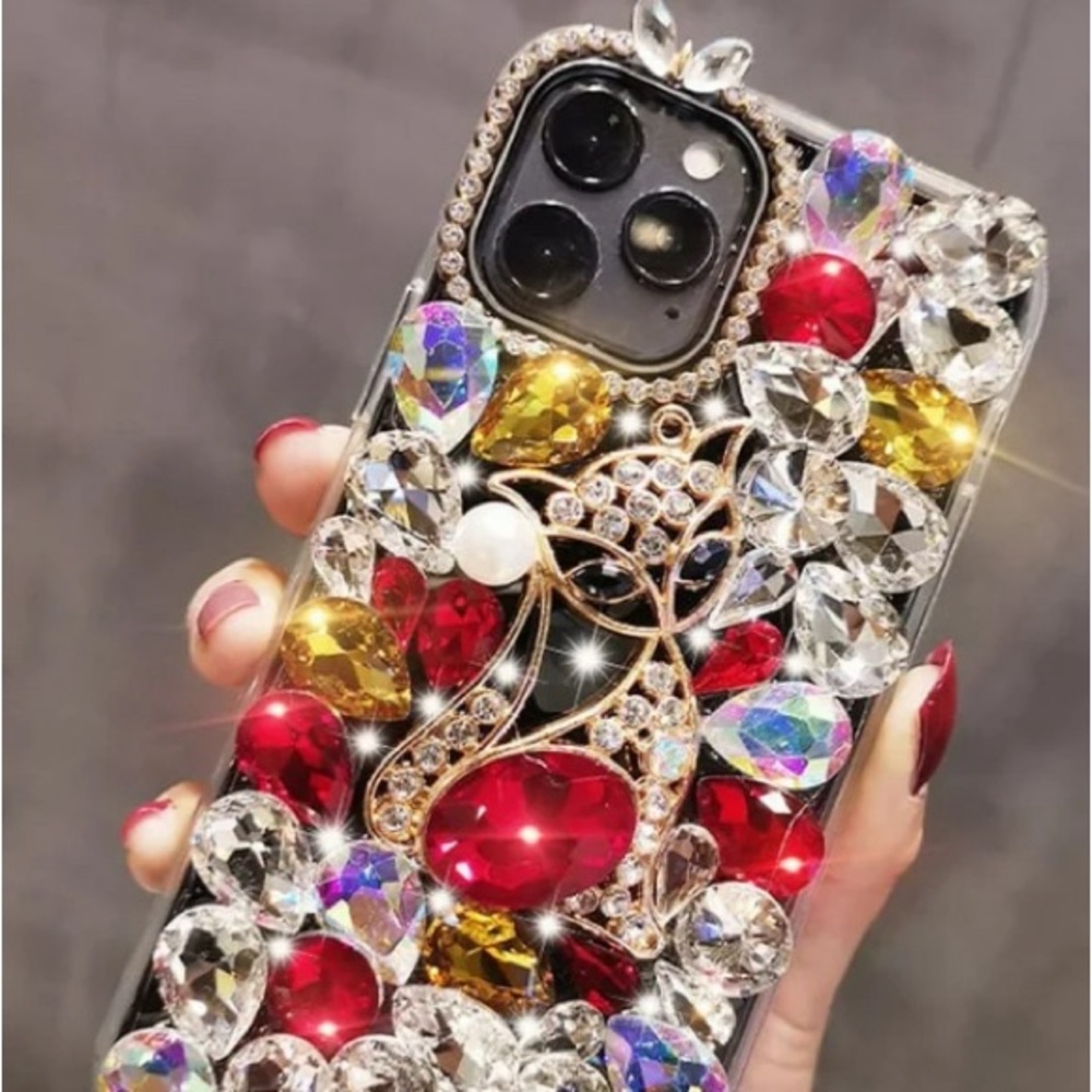 Case Compatible with iPhone 13 Pro max, 3D Handmade Luxury Shiny Crystal